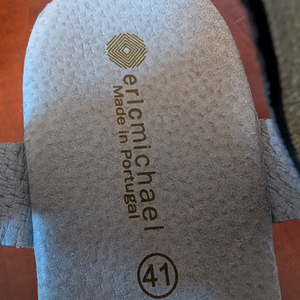 Eric Michael Metallic Green Platform Sandals - image 4